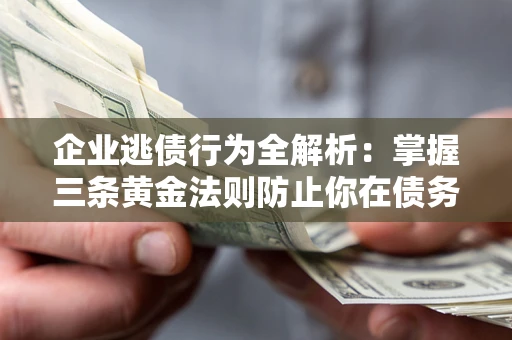 北京企业逃债行为全解析：掌握三条黄金法则防止你在债务乱局中“踩雷”