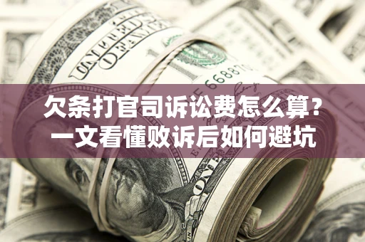 北京欠条打官司诉讼费怎么算？一文看懂败诉后如何避坑